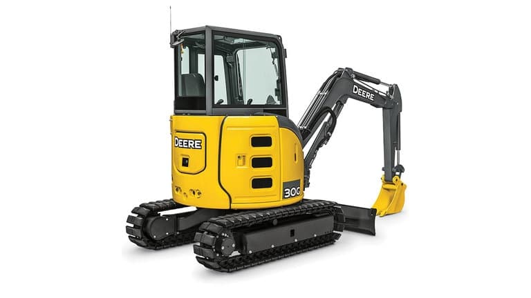 30G Compact Excavator with white background. | 4re Equipment